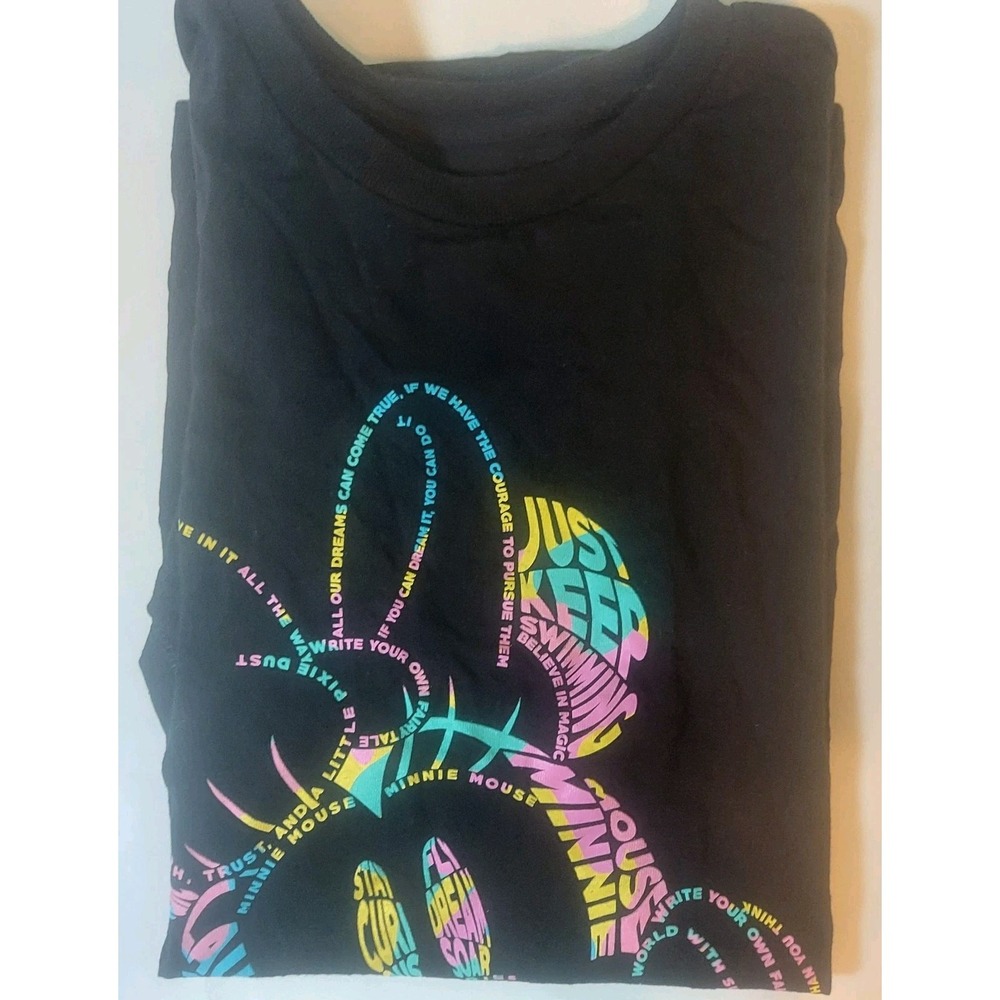 Disney Mickey T Shirt M‎ Black Easter Color Graphics